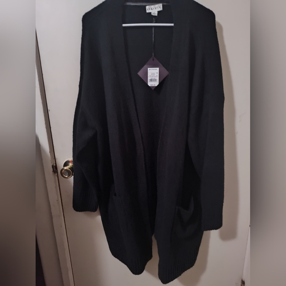 Black cozy cardigan